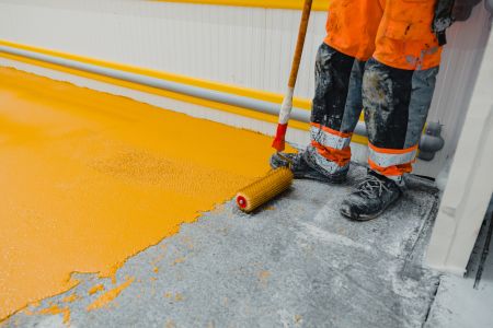 Polyaspartic coating ready concrete
