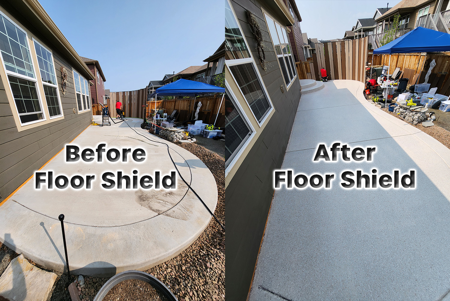 Concrete patio transformed with Floor Shield in Castle Rock, CO