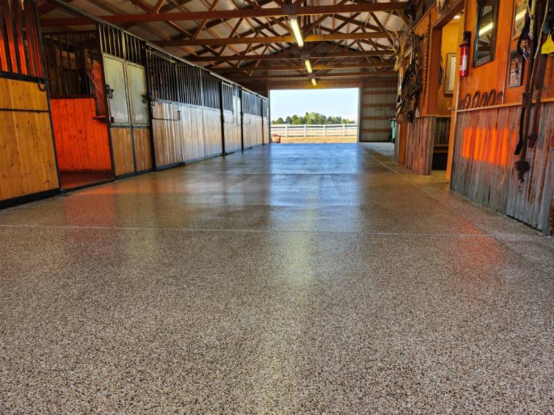 Littleton Horse Barn Transformed with Floor Shield Concrete Coating