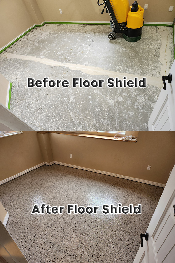 Basement concrete floor coating for dog kennel