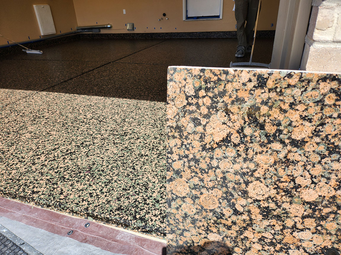 Beautiful Custom Garage Floor Coating in Castle Rock, Colorado.