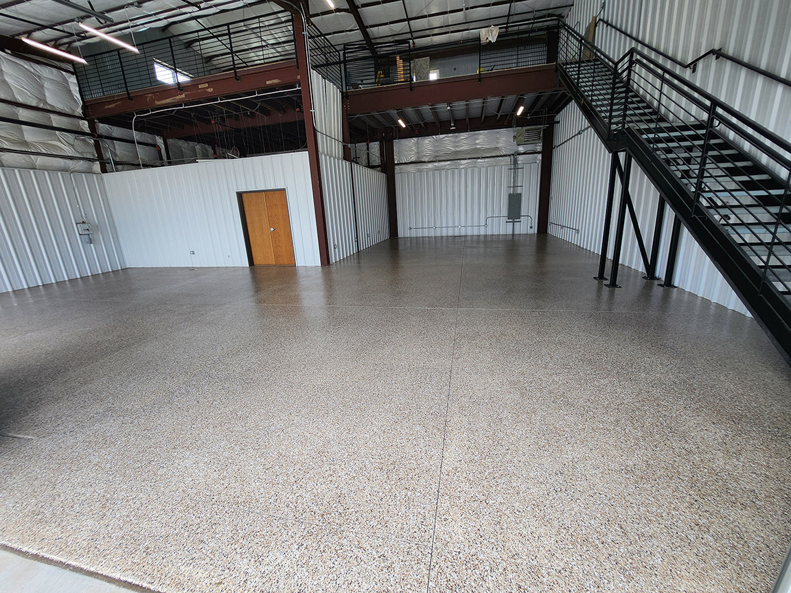 Better Than Epoxy Polyaspartic Concrete Coating Installed at New Warehouse Office in Littleton, CO