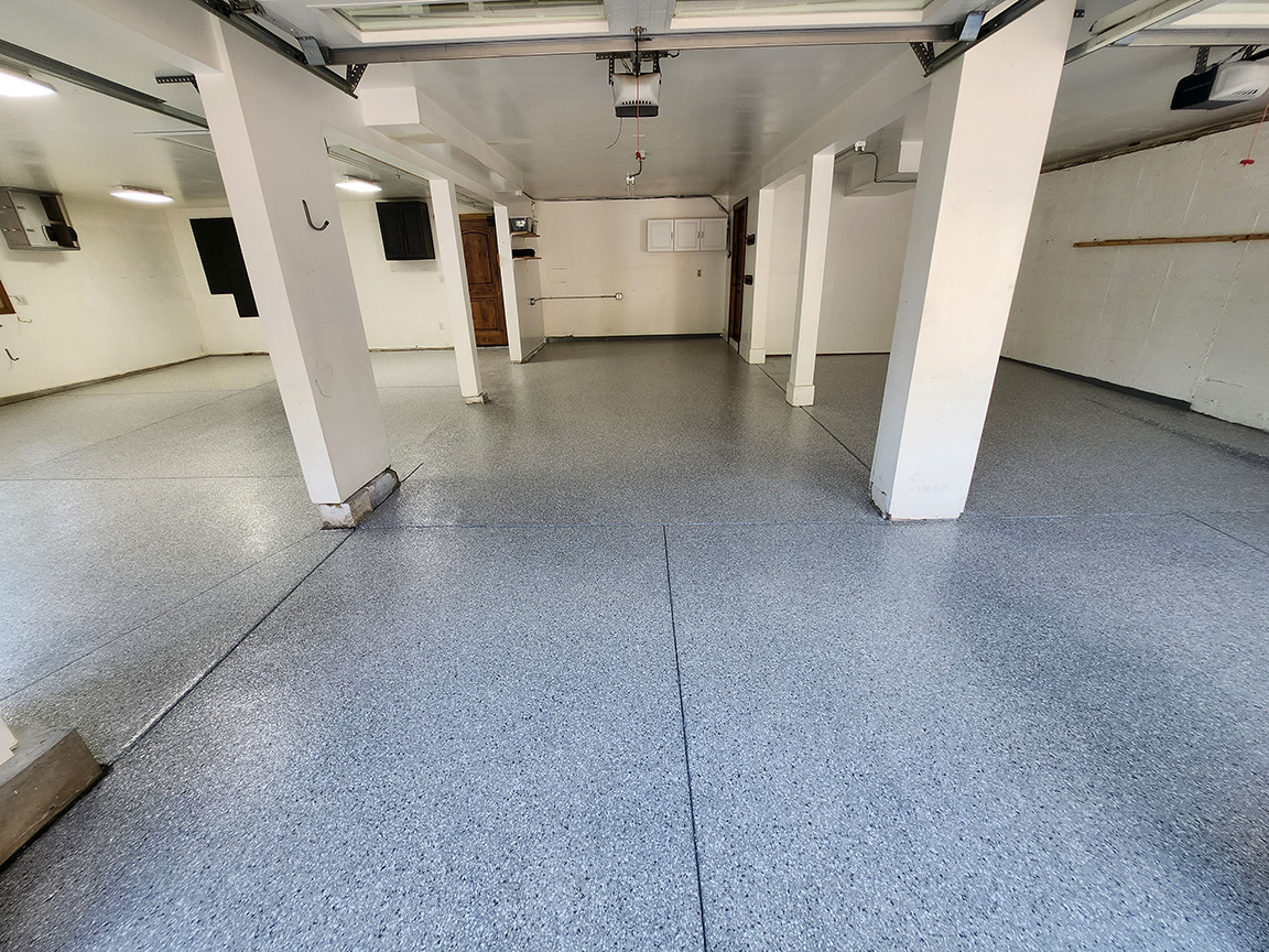 Garage Floor Makeover in Franktown, CO. Out With the Old Epoxy, In With the New Polyaspartic!